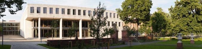 Panoramabild des Neubaus der Bibliothek